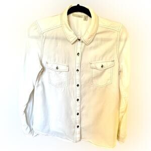 Halogen‎ Button down Shirt L White